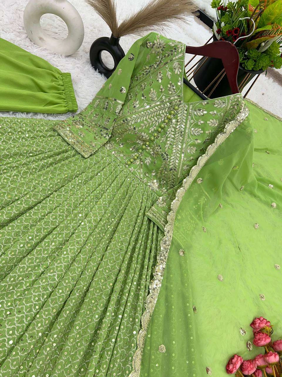 Vardan Ethnic Sr 1628 Faux Georgette Wholesale Gown Set — Wholesale Salwar Suits, MPA wholesale from Surat — view 5
